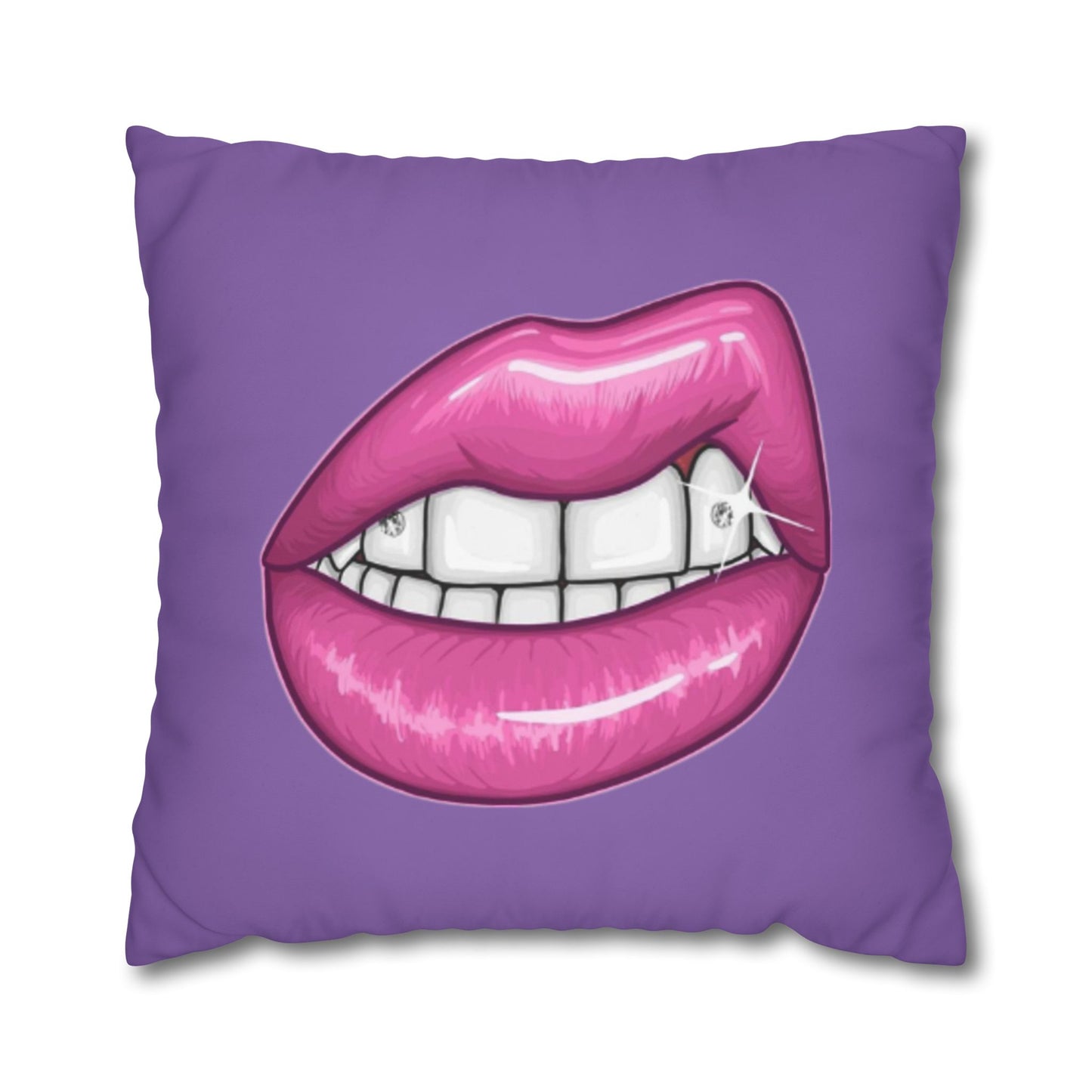 Pink Lip Cushion – Pop Art Aesthetic Pillowcase