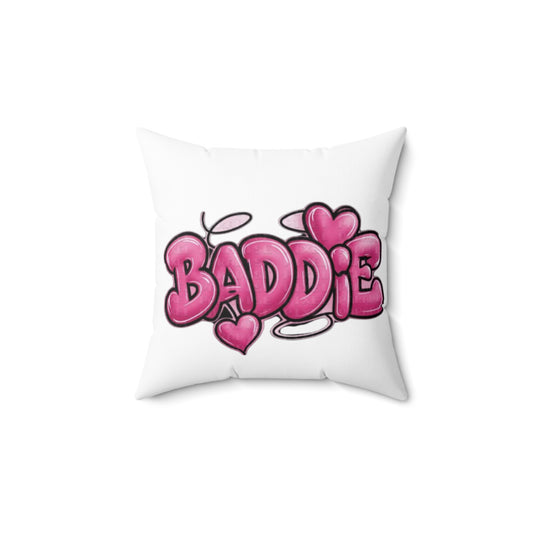 Coussin “Baddie Pink” – Style Graffiti Rose