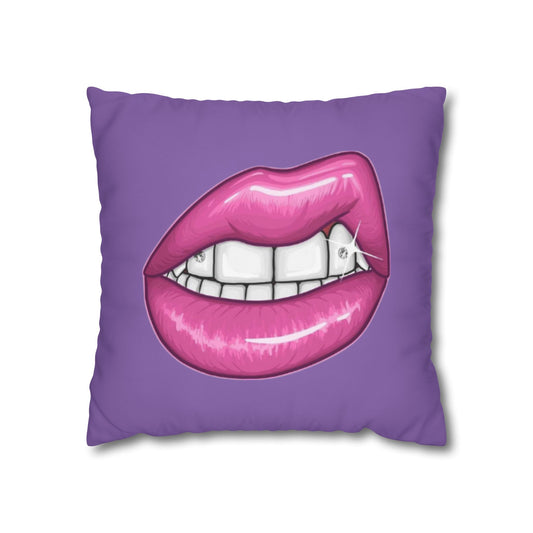 Pink Lip Cushion – Pop Art Aesthetic Pillowcase