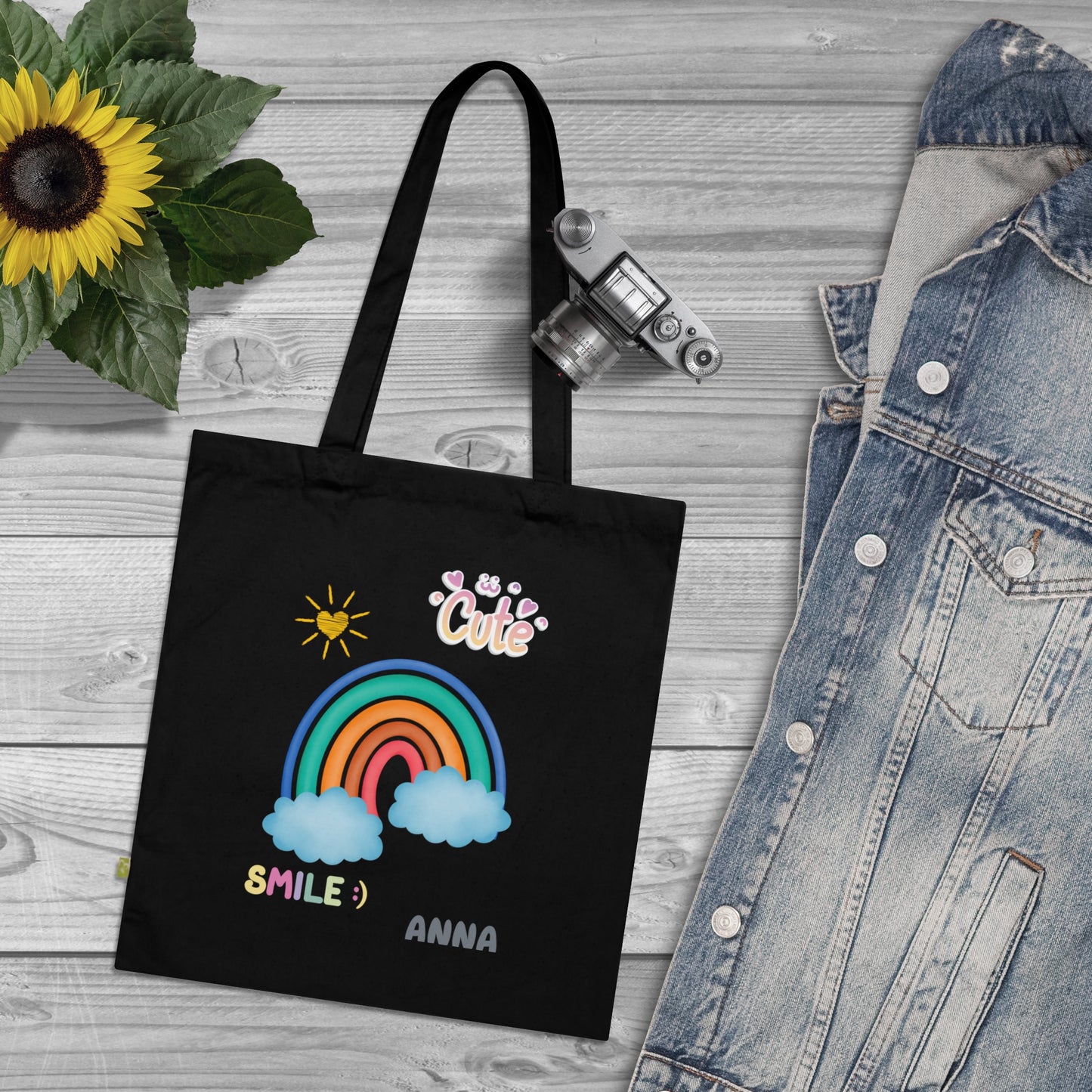 Tote Bag “Rainbow Smile” – Personnalisable