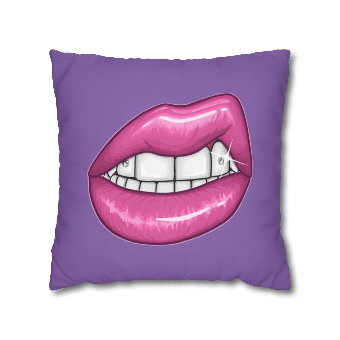 Pink Lip Cushion – Pop Art Aesthetic Pillowcase
